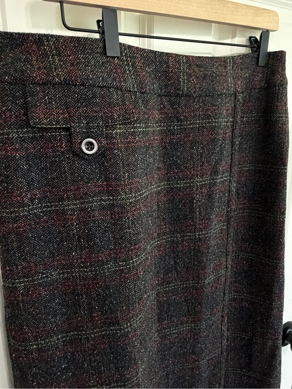 Excellent condition vintage Liz Claiborne Gray Plaid Wool Jacket & Skirt size 12 - Picture 9 of 16